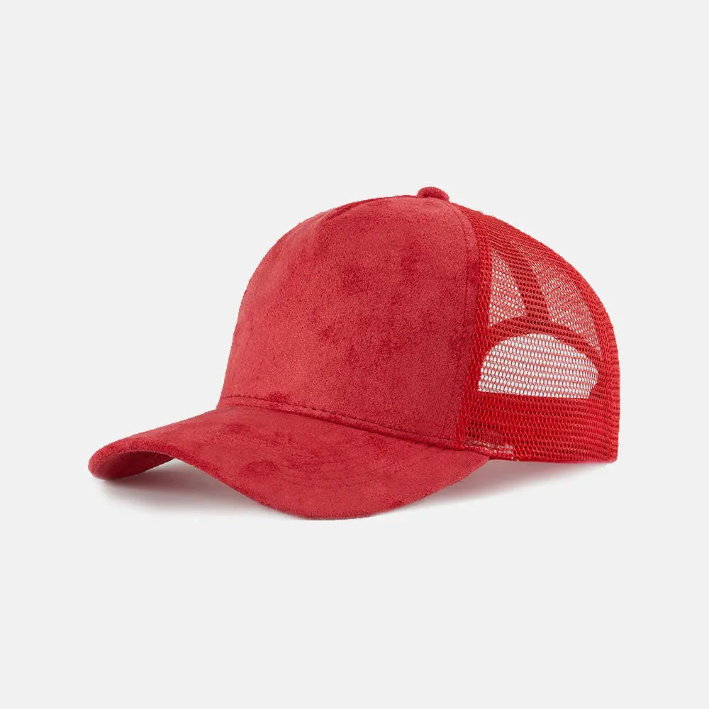 Blank 5 Panel Suede Trucker Hats Wholesale - 6710 foremosthat