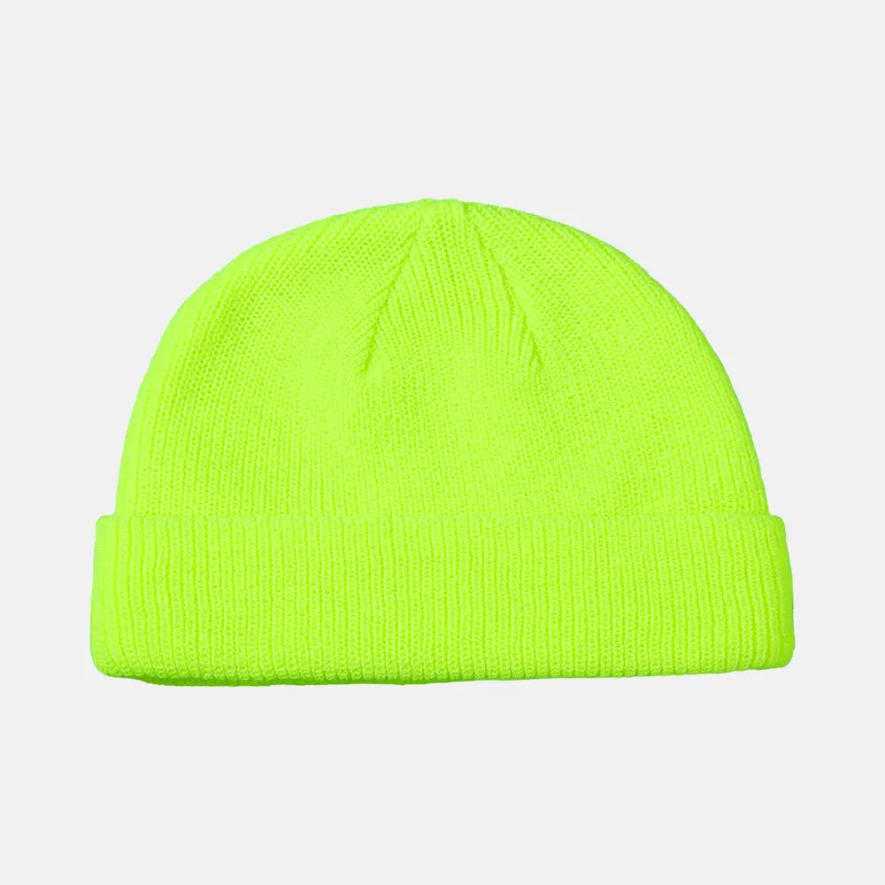 Blank Recycled Cuffed Fisherman Beanie - 1195 F.Yellow Foremost Hat