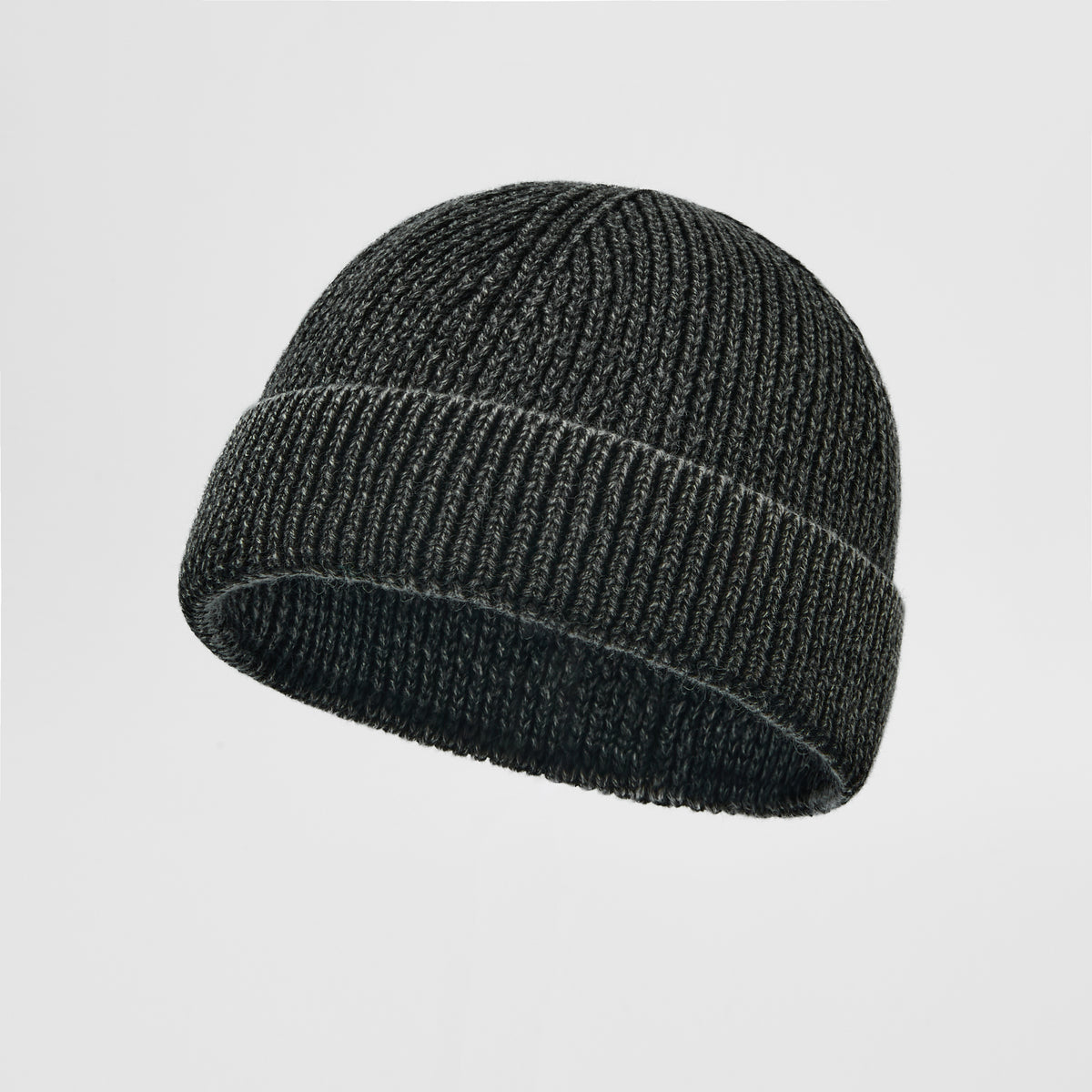 Blank Vintage Organic Cotton Short Fisherman Beanie Wholesale - 1359 Black foremosthat
