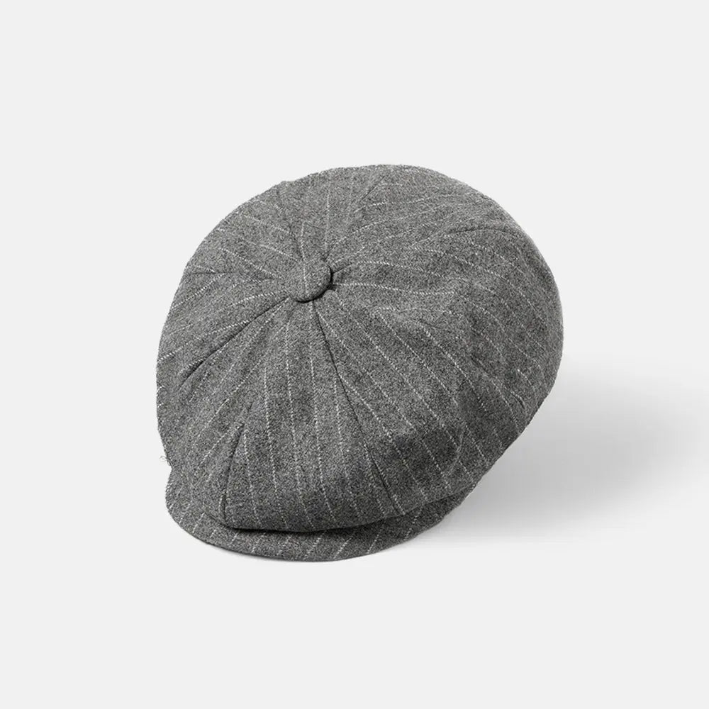 Blank Stripe Wool Newsboy Cap - 423 foremosthat
