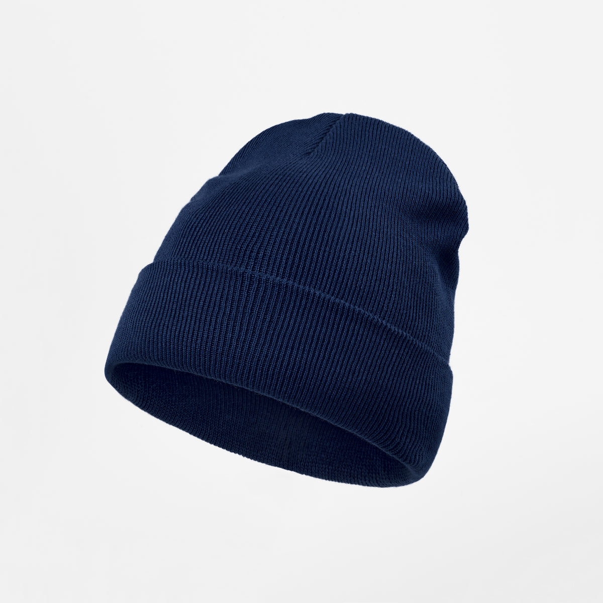 Blank 100% Organic Cotton Beanie Wholesale - 1101    Navy foremosthat