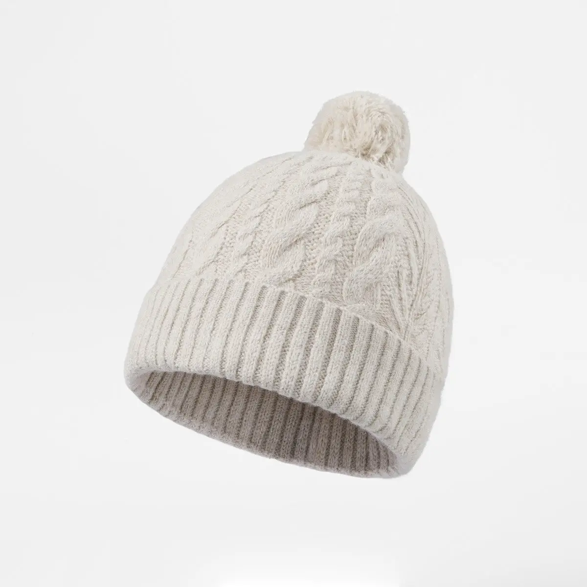 Blank Recycled Polyester Knitted Bobble Hat Wholesale - 1335     Foremost Hat-Wholesale & Custom Hats