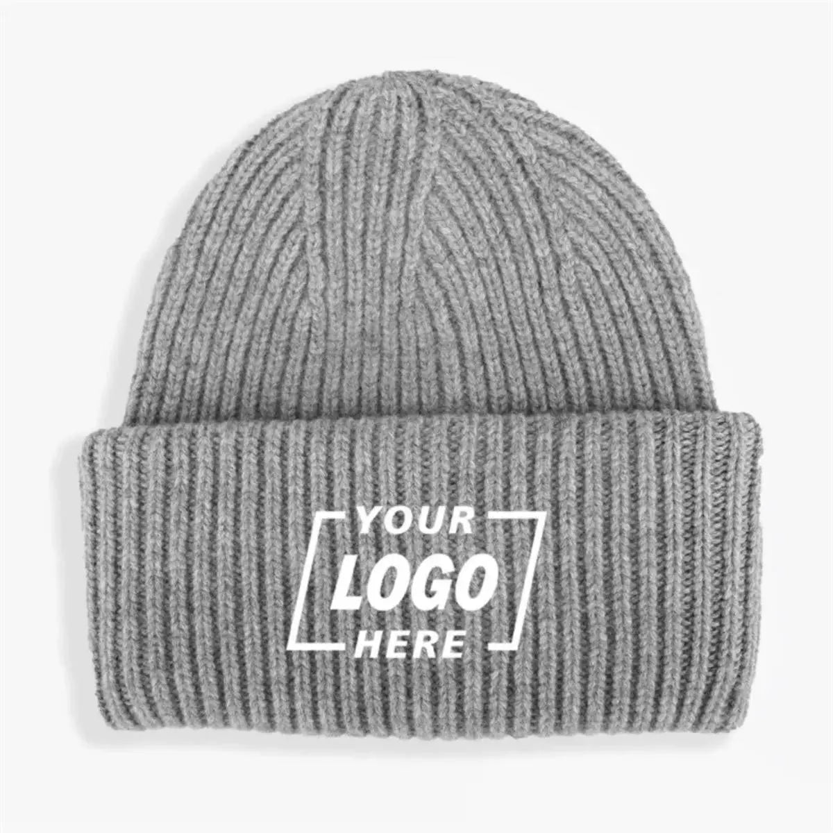 Blank High-Cuffed 100% Merino Wool Beanie Wholesale - 1338     Foremost Hat-Wholesale & Custom Hats