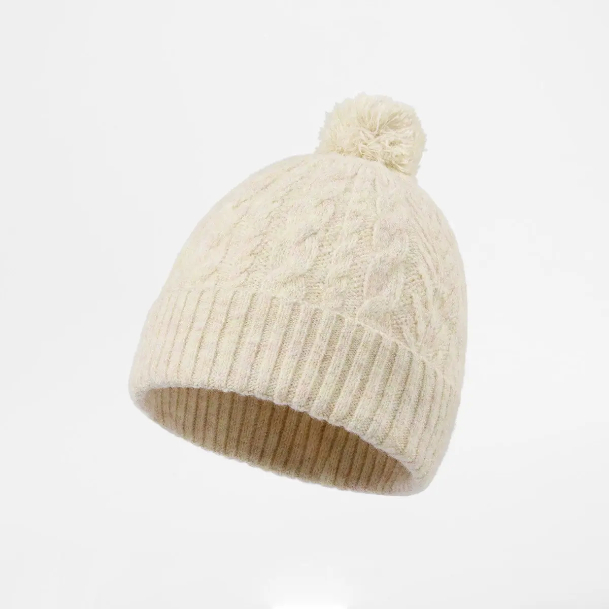 Blank Recycled Polyester Knitted Bobble Hat Wholesale - 1335     Foremost Hat-Wholesale & Custom Hats