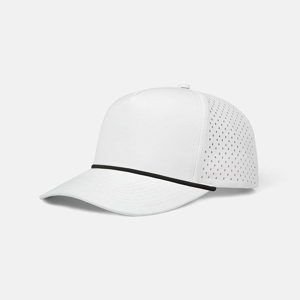Blank Recycled Water Repellent Snapback Golf Rope Hat - 6526P  White-K178-12 Foremost Hat