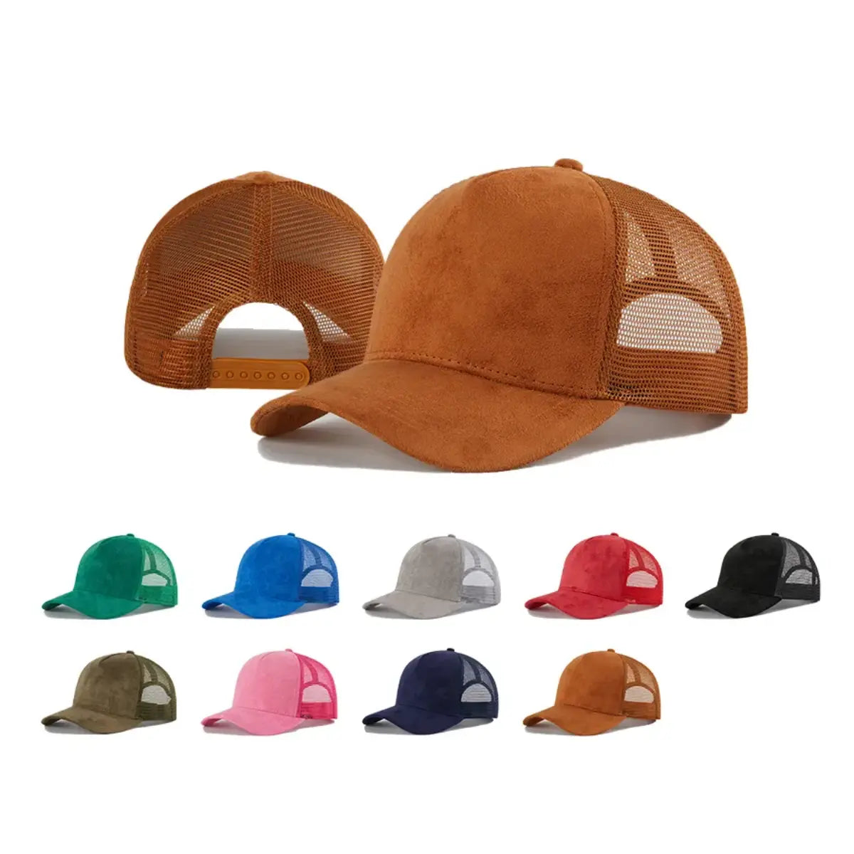 Blank 5 Panel Suede Trucker Hats Wholesale - 6710     Foremost Hat-Wholesale & Custom Hats