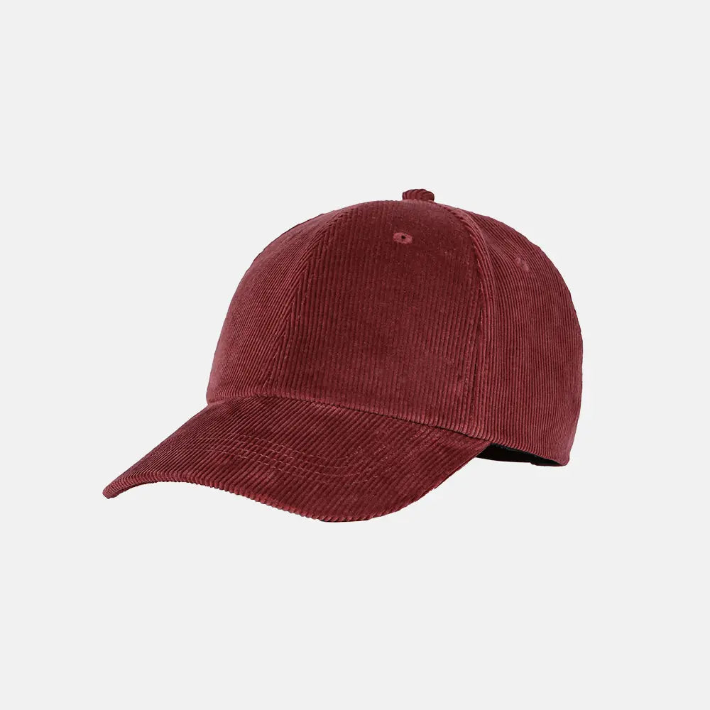 Blank Vintage 6 Panel Corduroy Dad Hat - 6505  Wine Foremost Hat