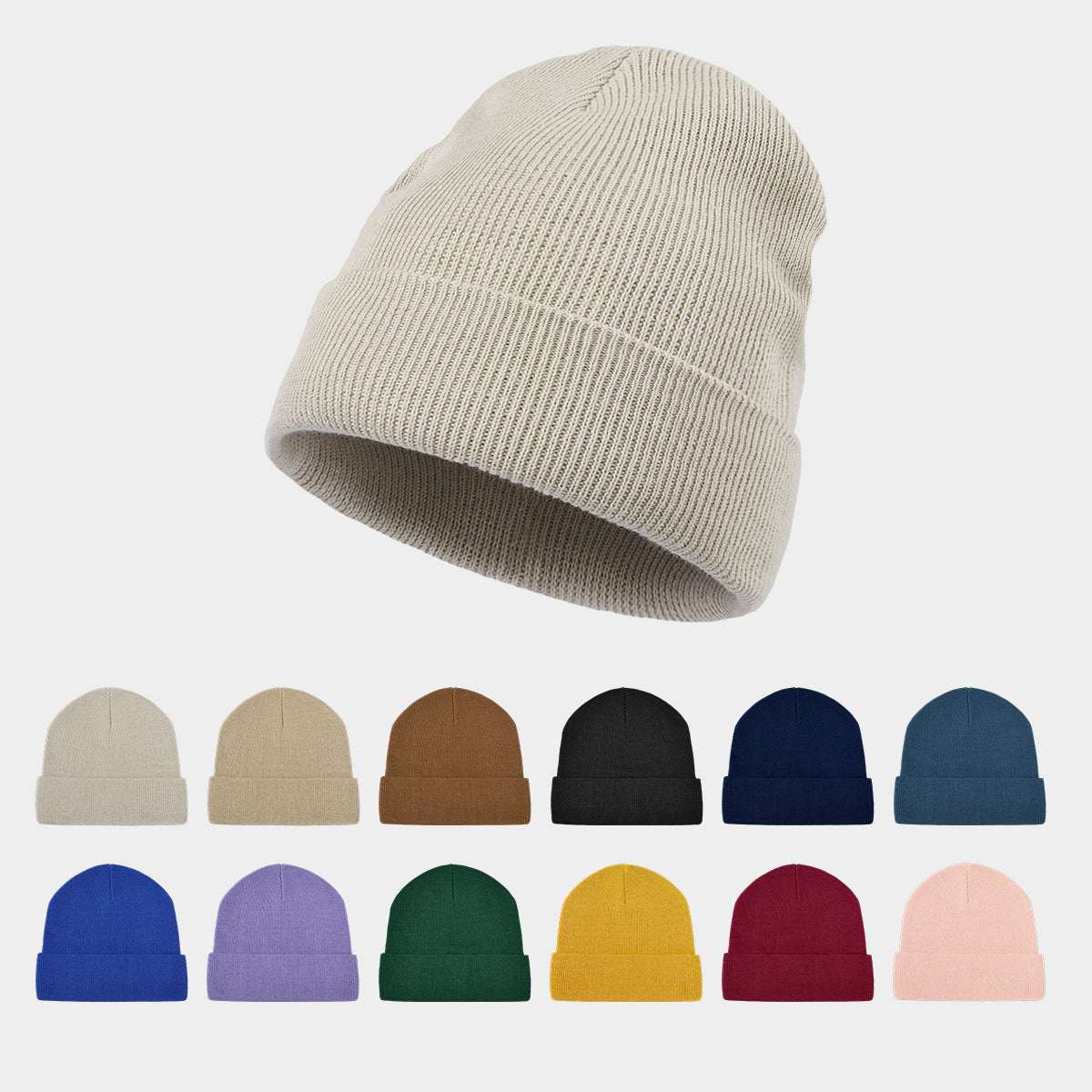 Blank 100% Organic Cotton Beanie Wholesale - 1101