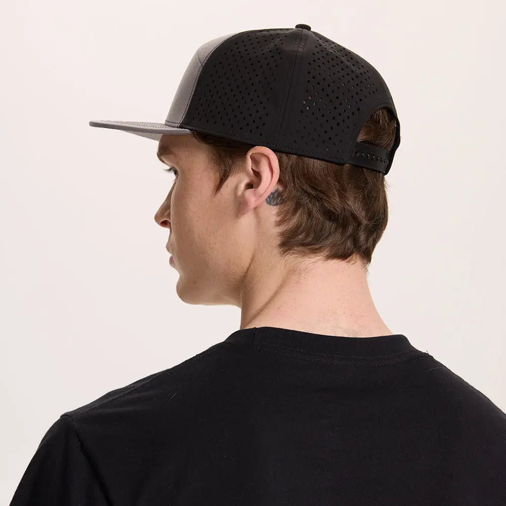 Blank 5 Panel Water Repellent Perforated Snapback Hat - 6023   foremosthat