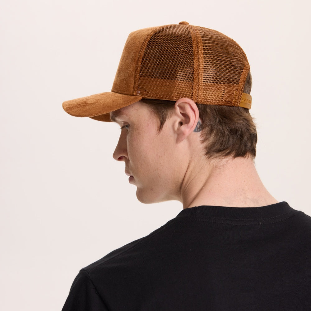 Blank 5 Panel Suede Trucker Hats Wholesale - 6710     Foremost Hat-Wholesale & Custom Hats
