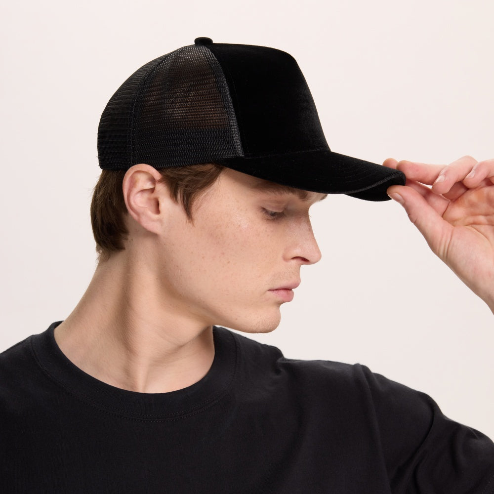 Blank 5 Panel Suede Trucker Hats Wholesale - 6710     Foremost Hat-Wholesale & Custom Hats