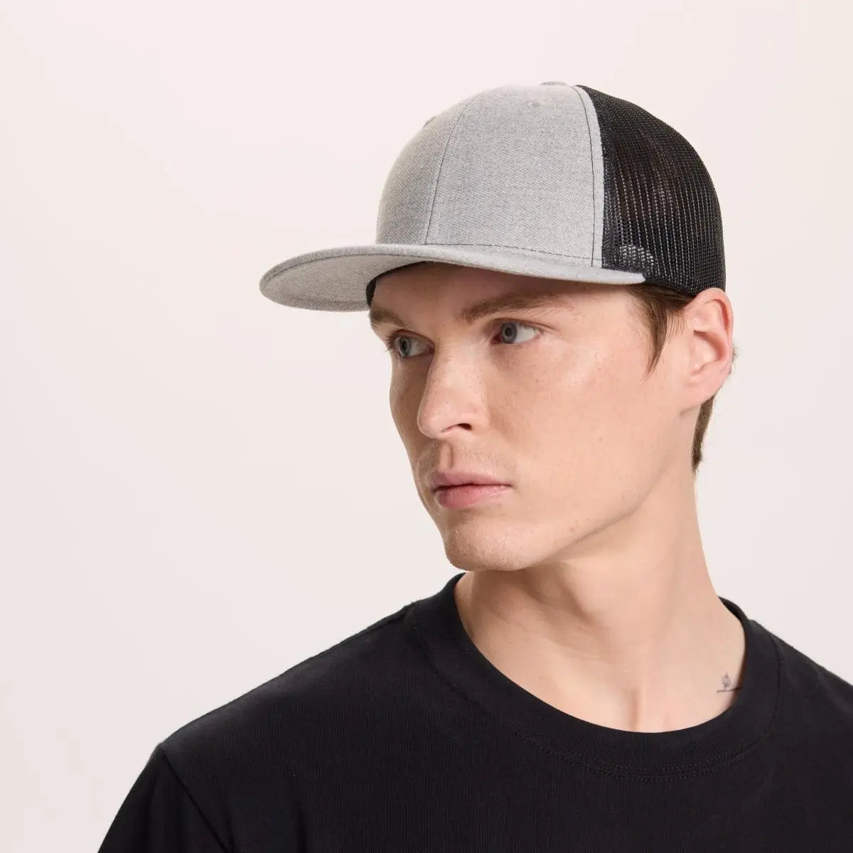 Blank 6 Panel Structured Mesh Trucker Hat Wholesale - 7018