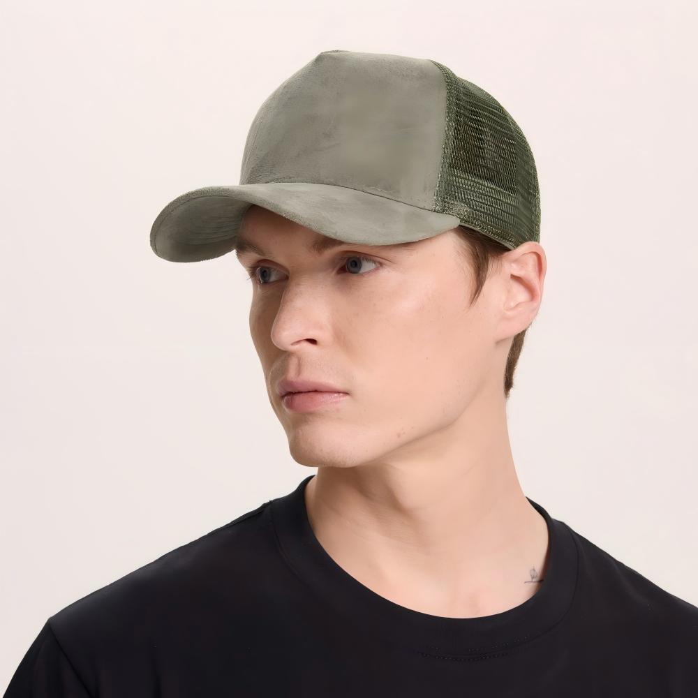 Blank 5 Panel Suede Trucker Hats Wholesale - 6710     Foremost Hat-Wholesale & Custom Hats