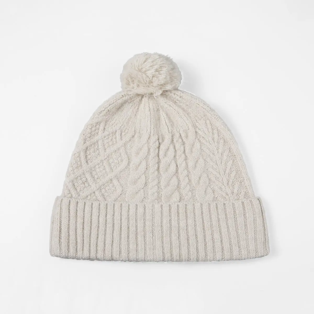Blank Recycled Polyester Knitted Bobble Hat Wholesale - 1335     Foremost Hat-Wholesale & Custom Hats