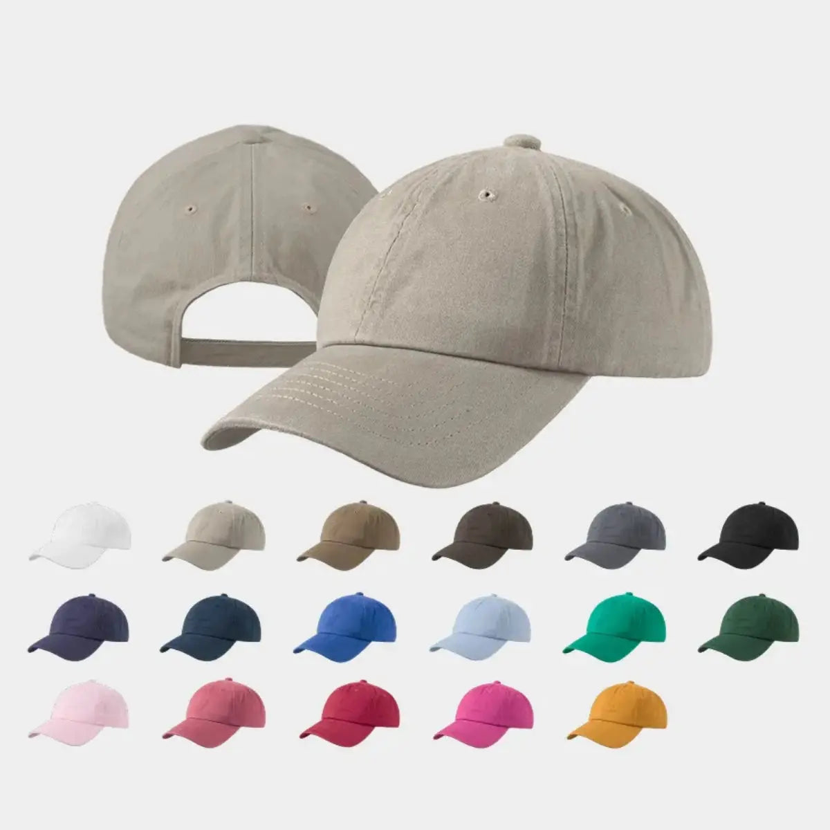 Blank Unstructured Cotton Sanded Dad Hat Wholesale - 6019