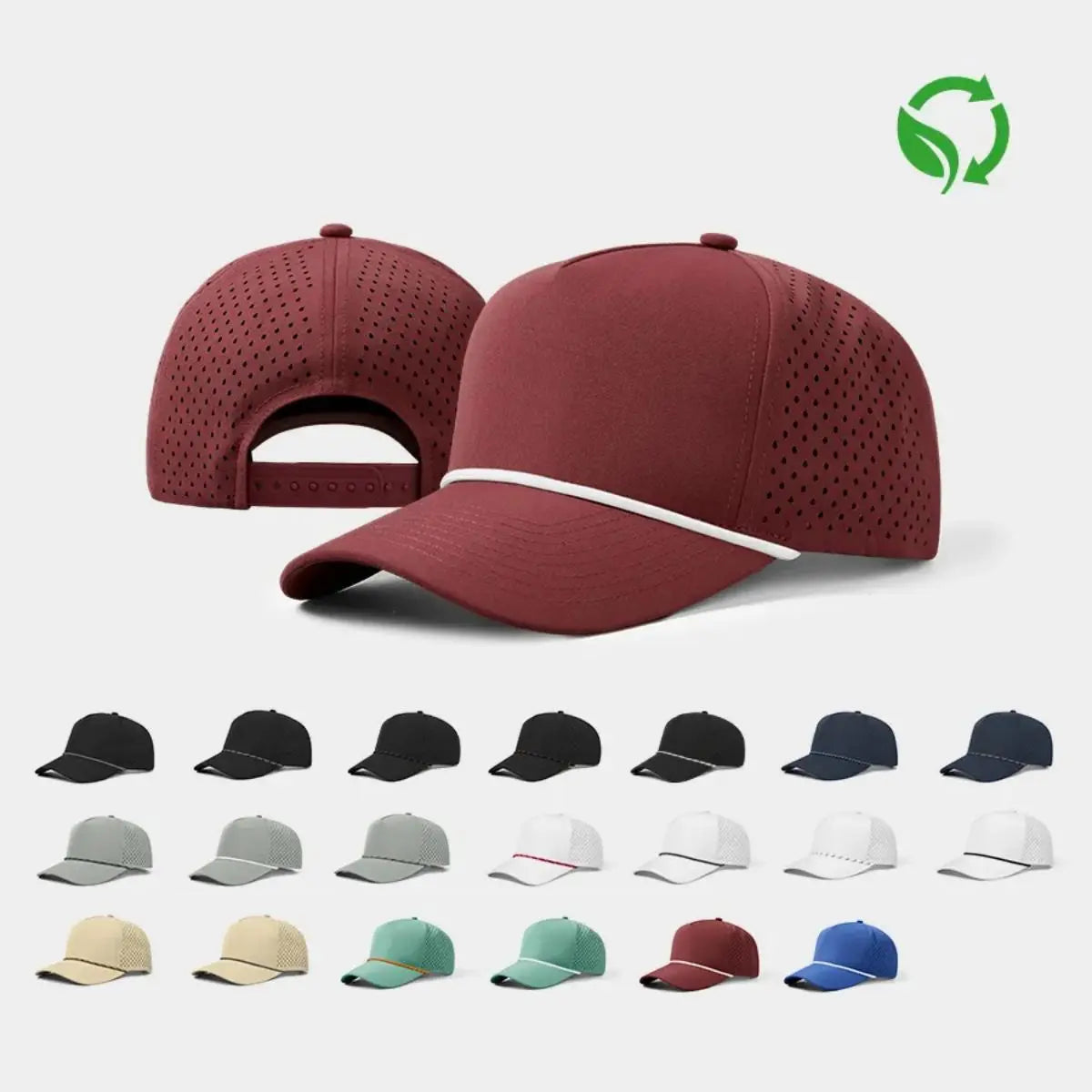Blank Recycled Water Repellent Snapback Golf Rope Hat - 6526P     Foremost Hat UK -Wholesale & Custom Hats