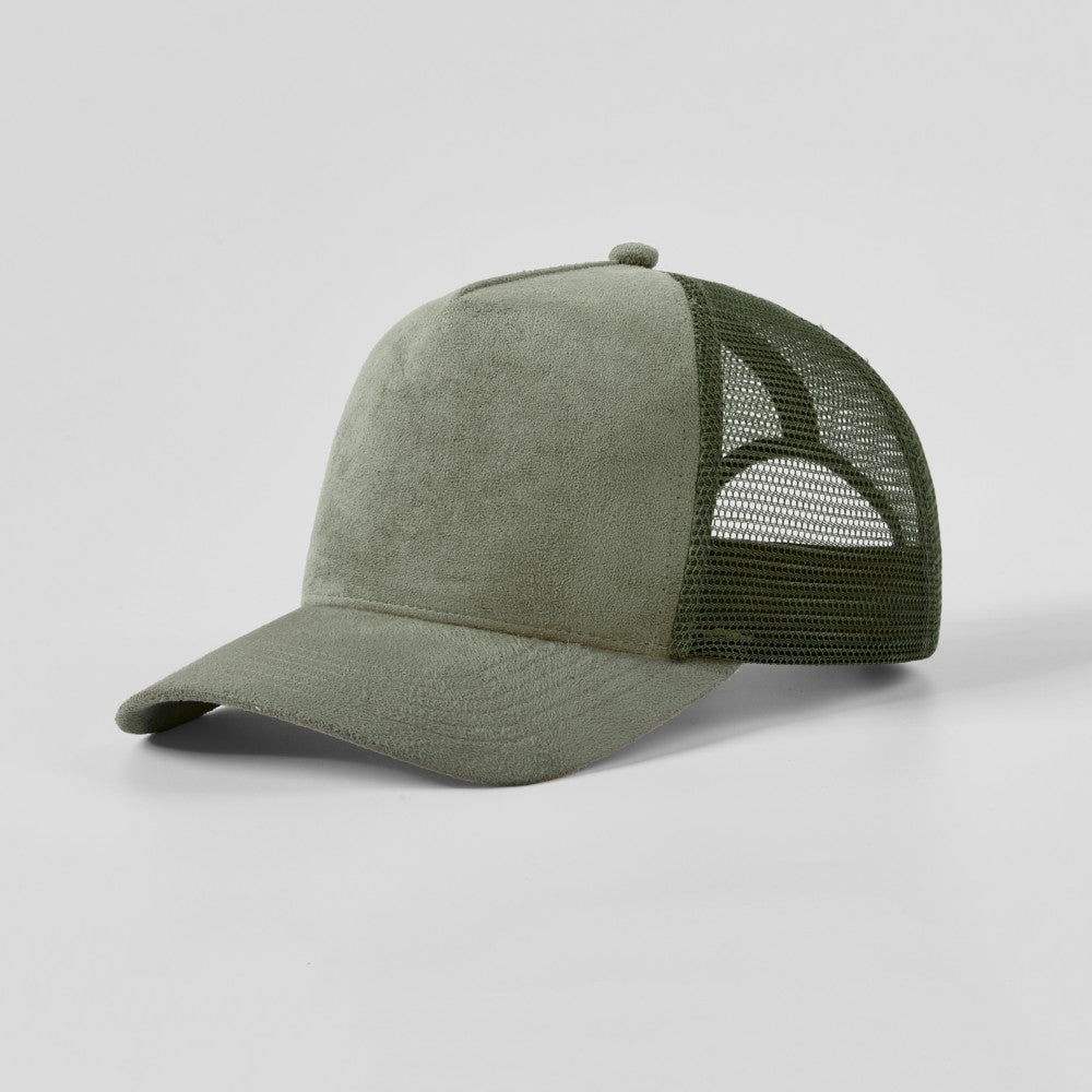 Blank 5 Panel Suede Trucker Hats Wholesale - 6710     Foremost Hat-Wholesale & Custom Hats