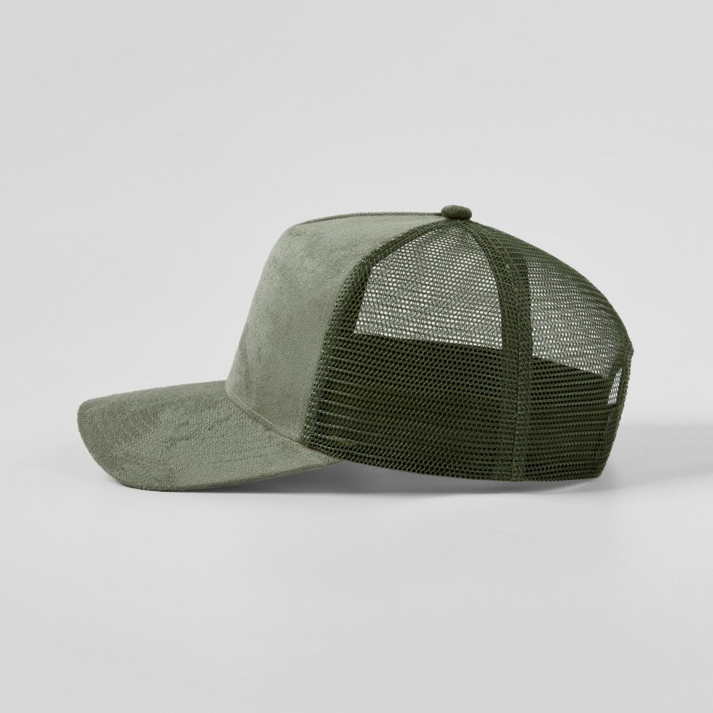Blank 5 Panel Suede Trucker Hats Wholesale - 6710     Foremost Hat-Wholesale & Custom Hats