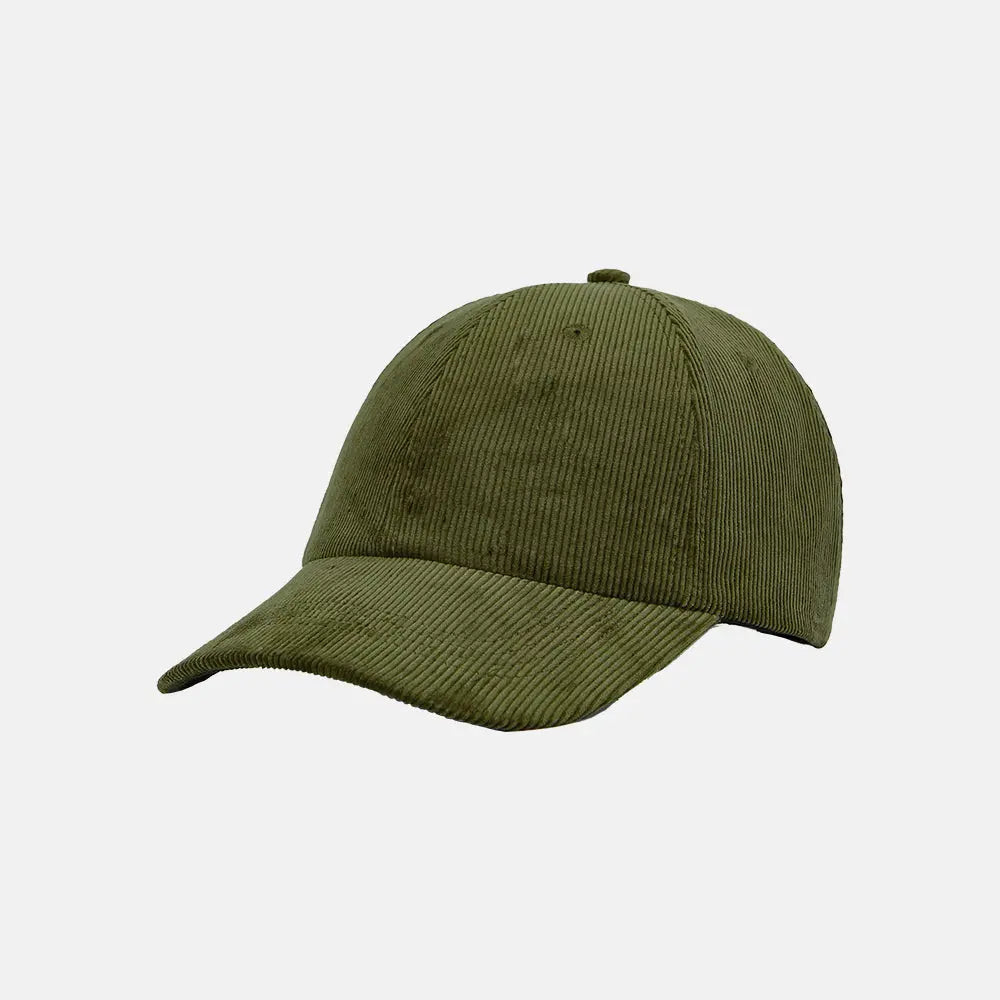 Blank Vintage 6 Panel Corduroy Dad Hat - 6505  Green Foremost Hat