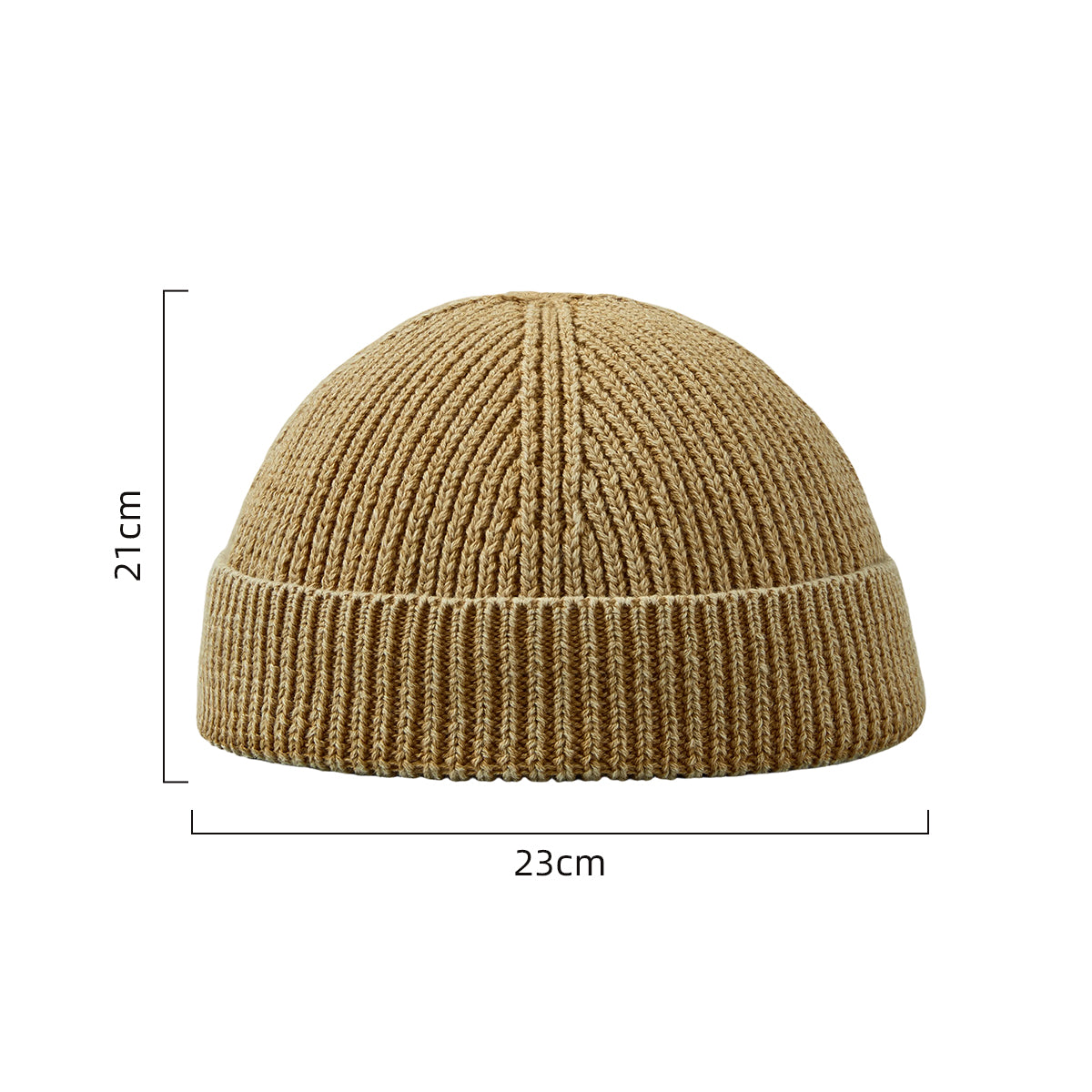 Blank Vintage Organic Cotton Short Fisherman Beanie Wholesale - 1359