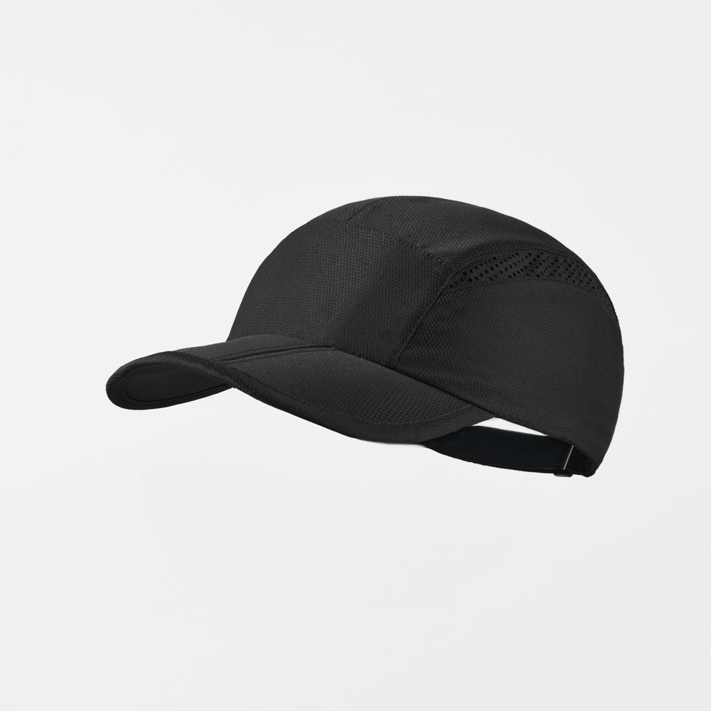 Blank Foldable Quick Dry Light Weight Running Cap - 5067  Black foremosthat