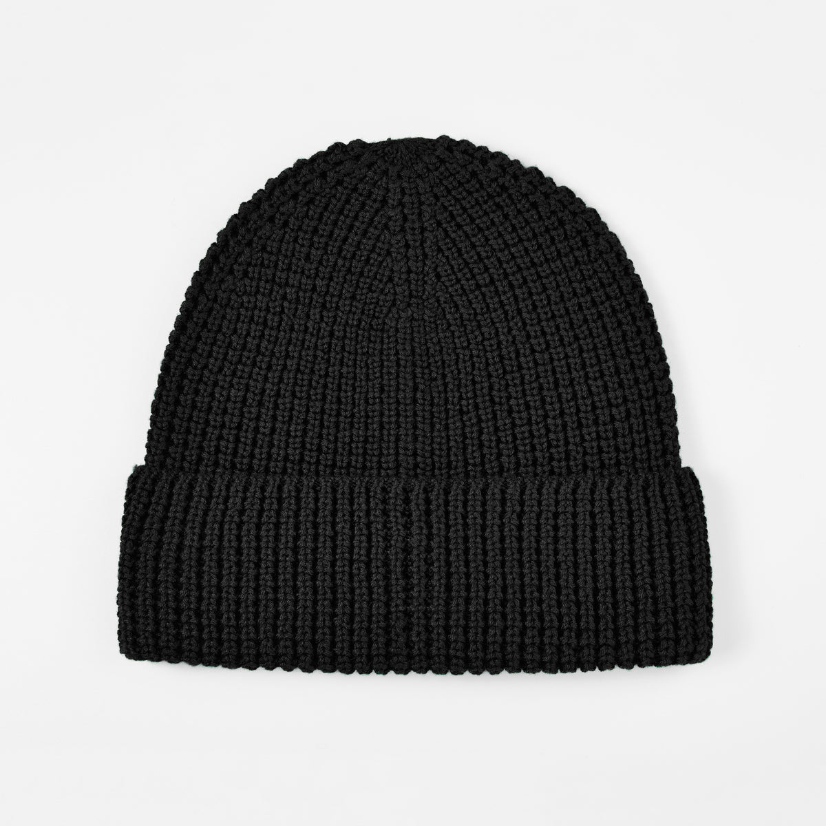 Blank Knit Cuffed Waffle Beanie - 1546     foremosthat