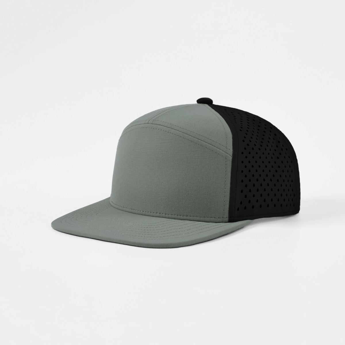 Blank Recycled 7 Panel Flat Bill Perforated Snapback Cap Wholesale - 6472     Foremost Hat-Wholesale & Custom Hats