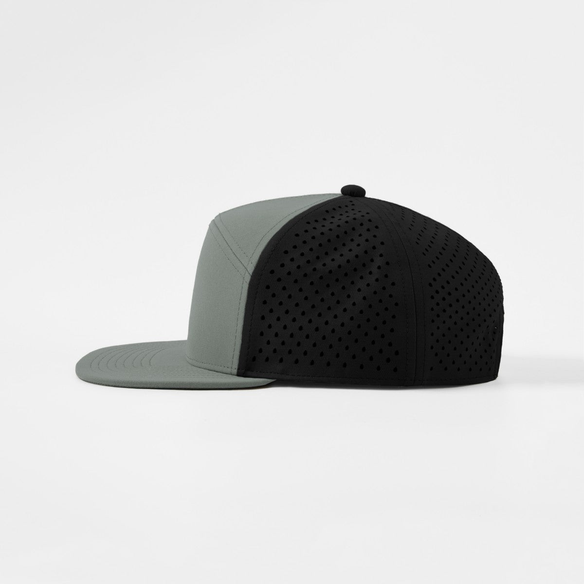 Blank Recycled 7 Panel Flat Bill Perforated Snapback Cap Wholesale - 6472     Foremost Hat-Wholesale & Custom Hats
