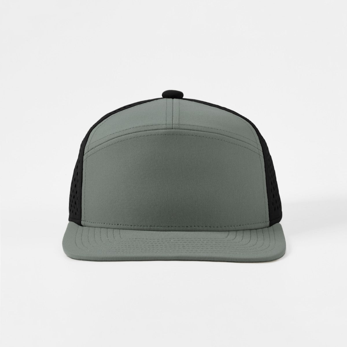 Blank Recycled 7 Panel Flat Bill Perforated Snapback Cap Wholesale - 6472     Foremost Hat-Wholesale & Custom Hats