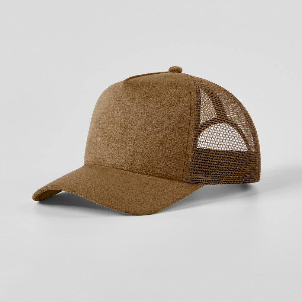 Blank 5 Panel Suede Trucker Hats Wholesale - 6710     Foremost Hat-Wholesale & Custom Hats