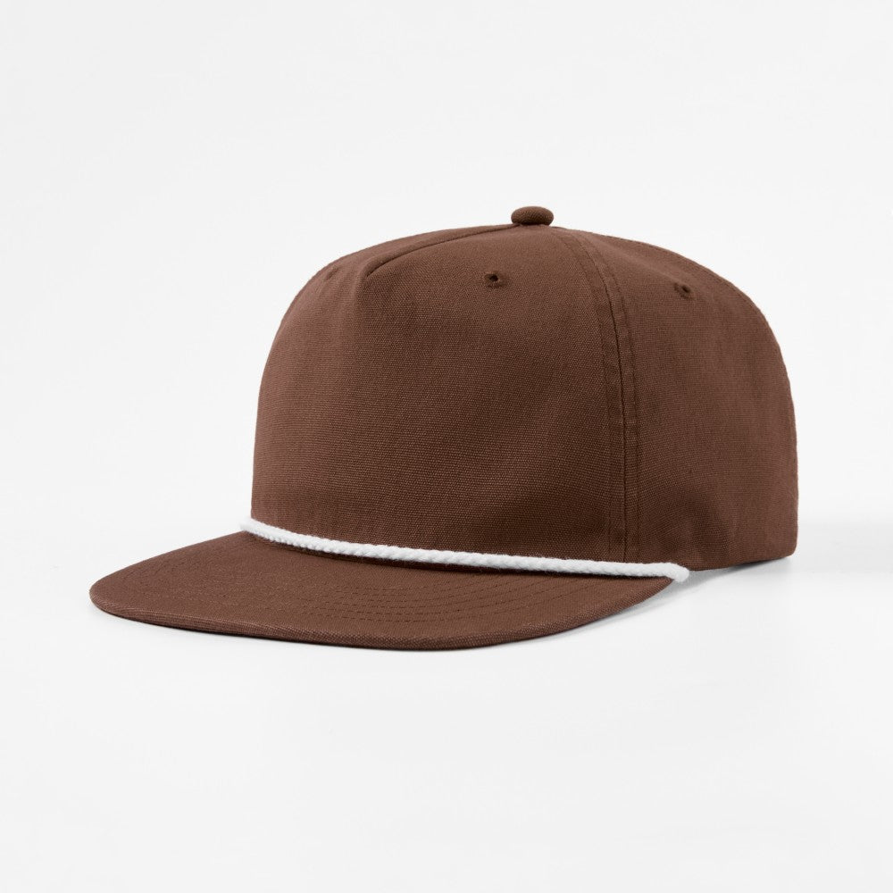 Blank 5 Panel Organic Cotton Rope Snapback Hat Wholesale - 5442     Foremost Hat-Wholesale & Custom Hats