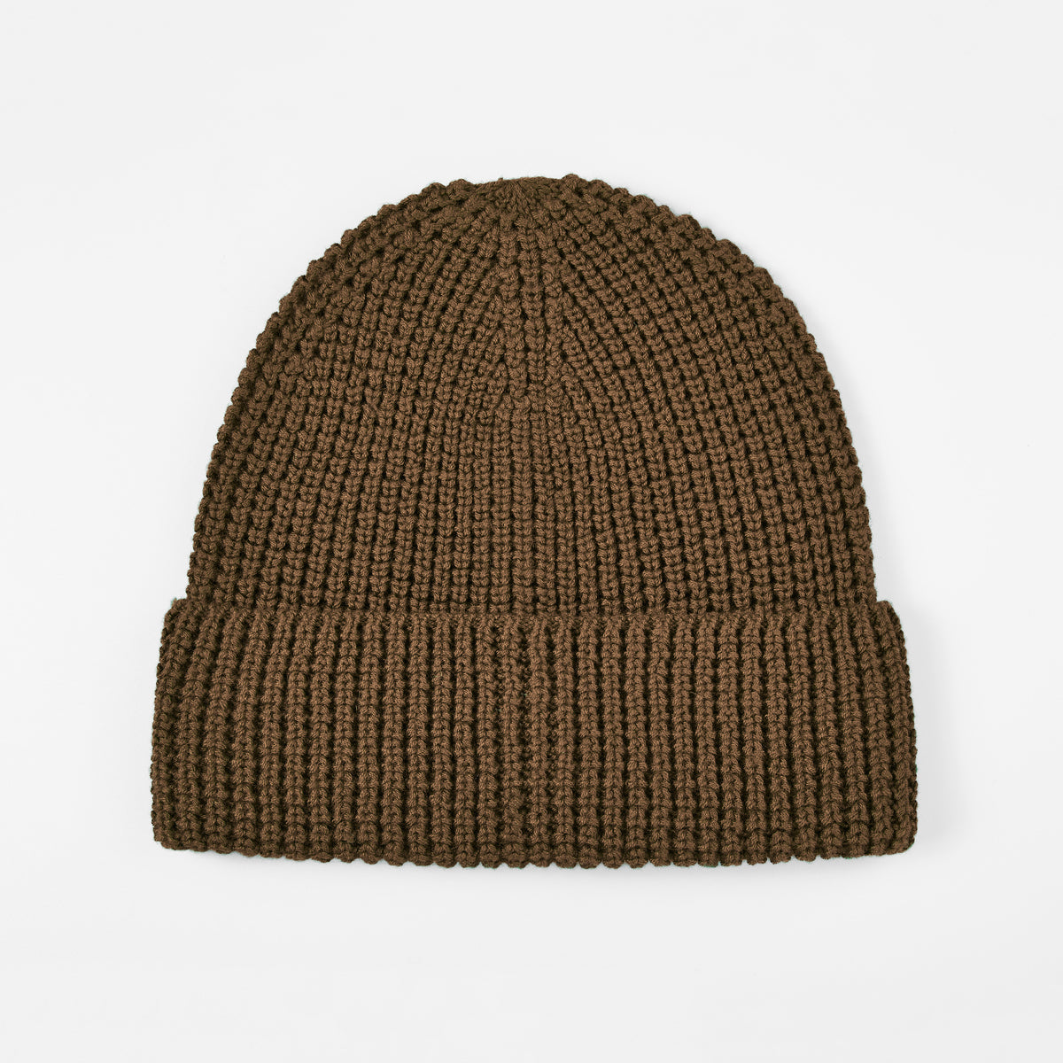 Blank Knit Cuffed Waffle Beanie - 1546     foremosthat