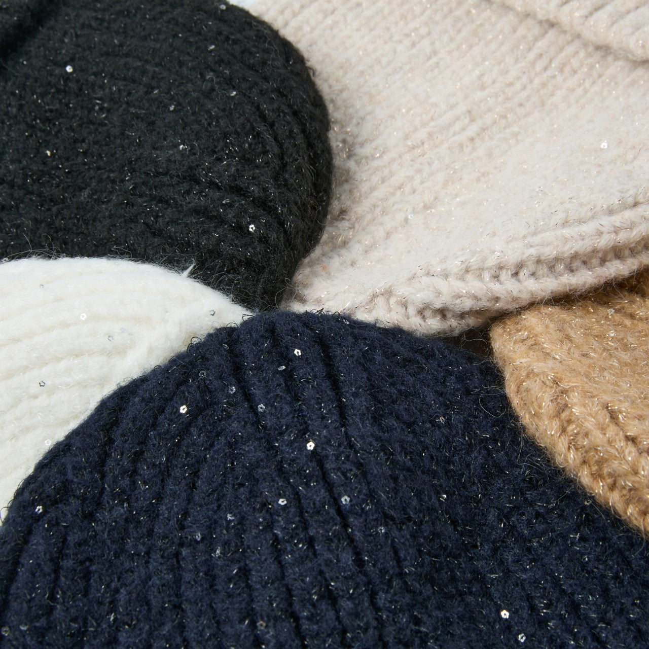 Blank Metallic Sequin Cuff Knit Beanie Wholesale - 1285     Foremost Hat-Wholesale & Custom Hats