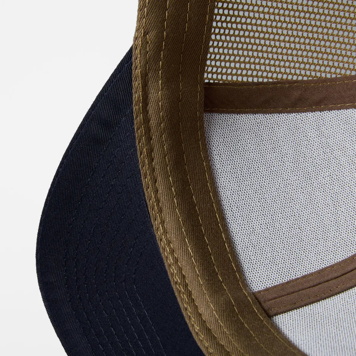 Blank 6 Panel Structured Mesh Trucker Hat - 7018   Foremost Hat