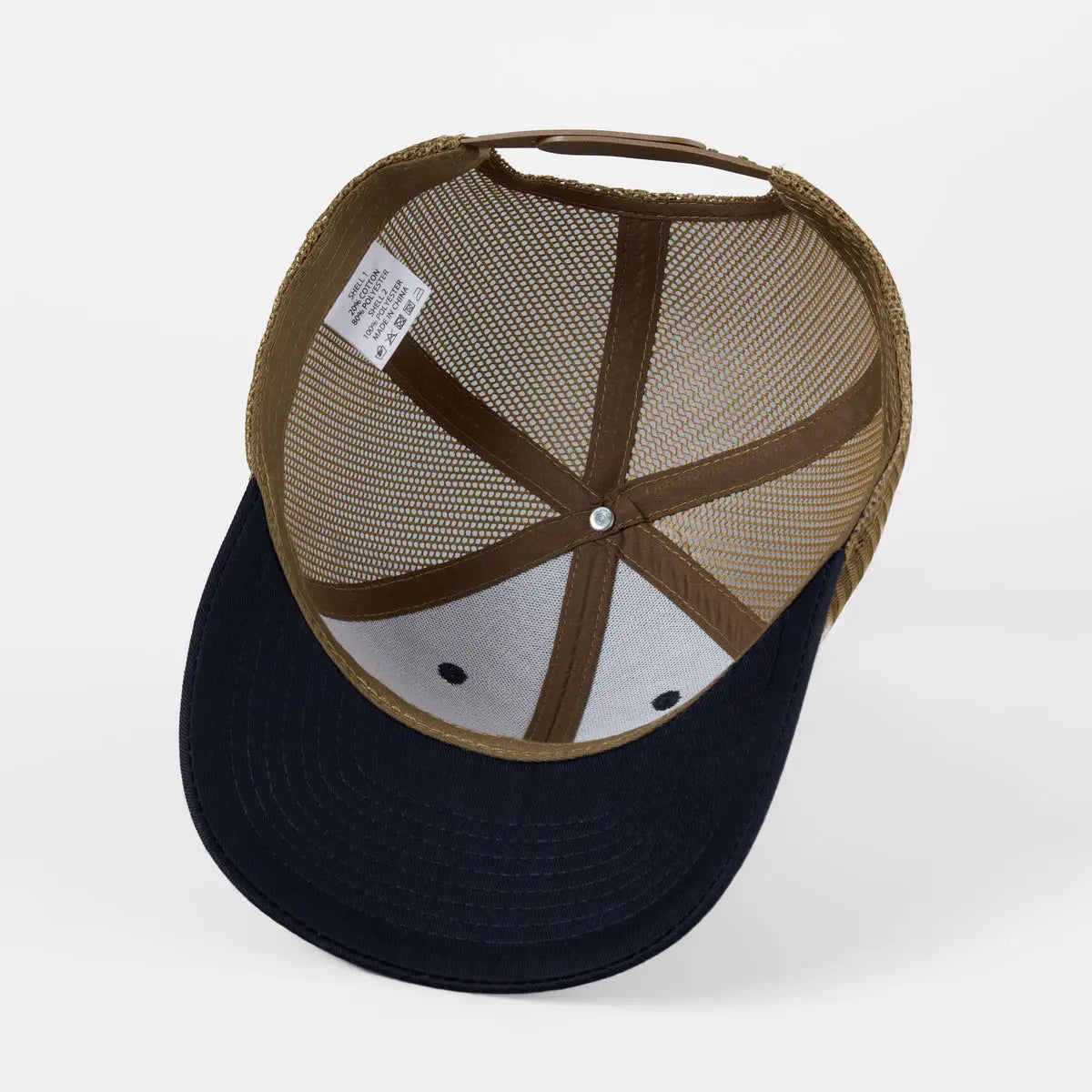 Blank 6 Panel Structured Mesh Trucker Hat - 7018   Foremost Hat