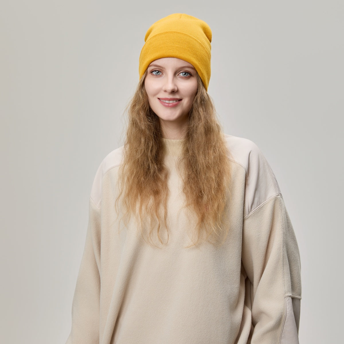 Blank Wool Blend Cuffed Beanie Wholesale - 1149     foremosthat