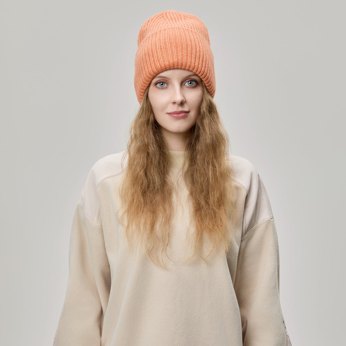 Blank High-Cuffed 100% Merino Wool Beanie - 1338     foremosthat