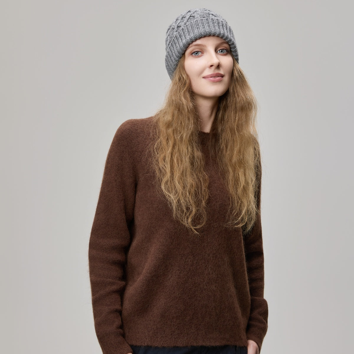 Blank Cable Knit Pom Pom Beanie Wholesale - 1168     foremosthat