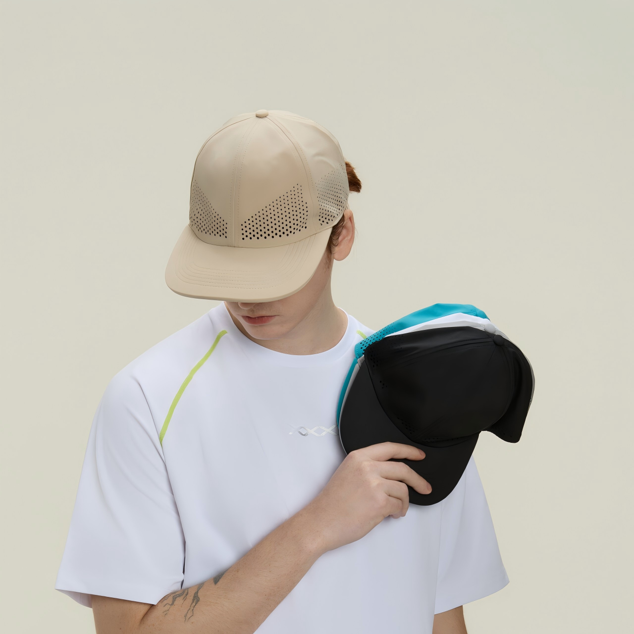Blank Recycled 6 Panel Performance Perforated Dad Hat Wholesale - 6445     Foremost Hat-Wholesale & Custom Hats