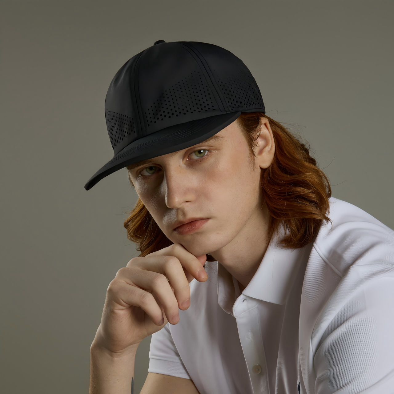 Blank Recycled 6 Panel Performance Perforated Dad Hat Wholesale - 6445     Foremost Hat-Wholesale & Custom Hats