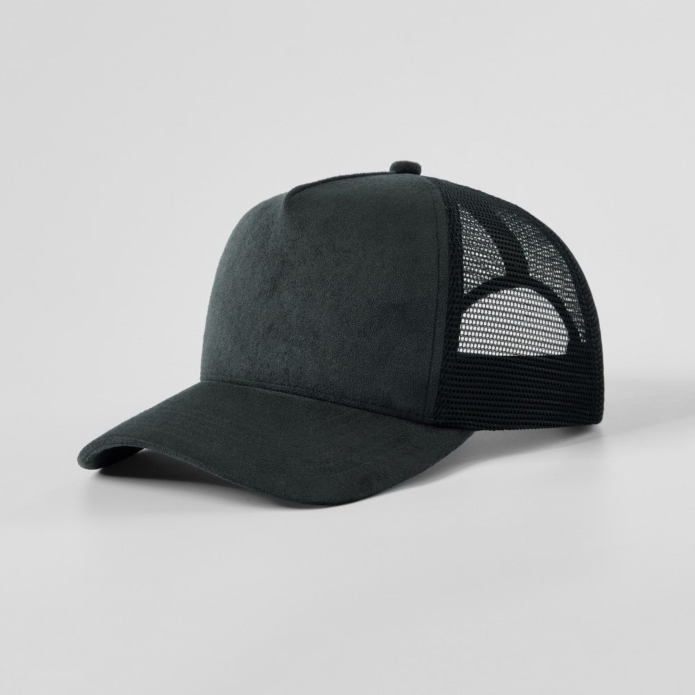 Blank 5 Panel Suede Trucker Hats Wholesale - 6710     Foremost Hat-Wholesale & Custom Hats