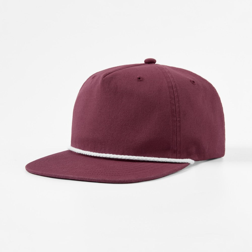 Blank 5 Panel Organic Cotton Rope Snapback Hat Wholesale - 5442     Foremost Hat-Wholesale & Custom Hats