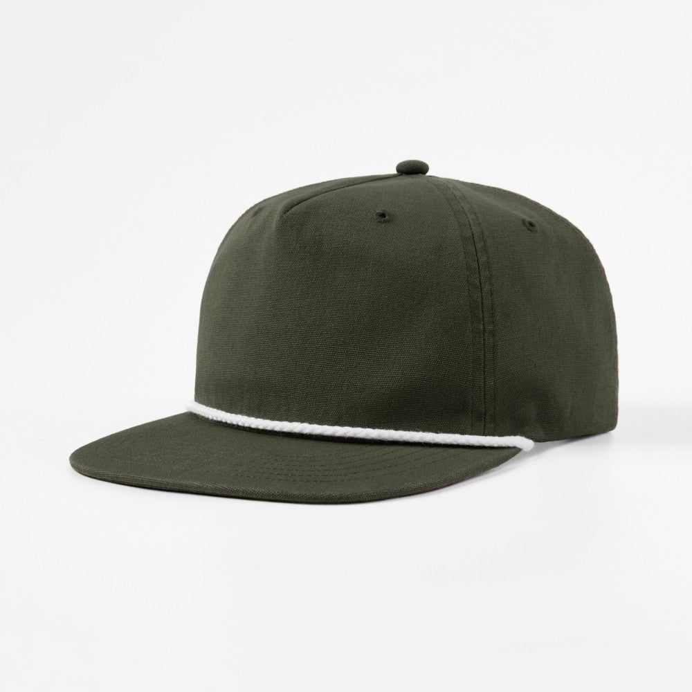 Blank 5 Panel Organic Cotton Rope Snapback Hat Wholesale - 5442     Foremost Hat-Wholesale & Custom Hats