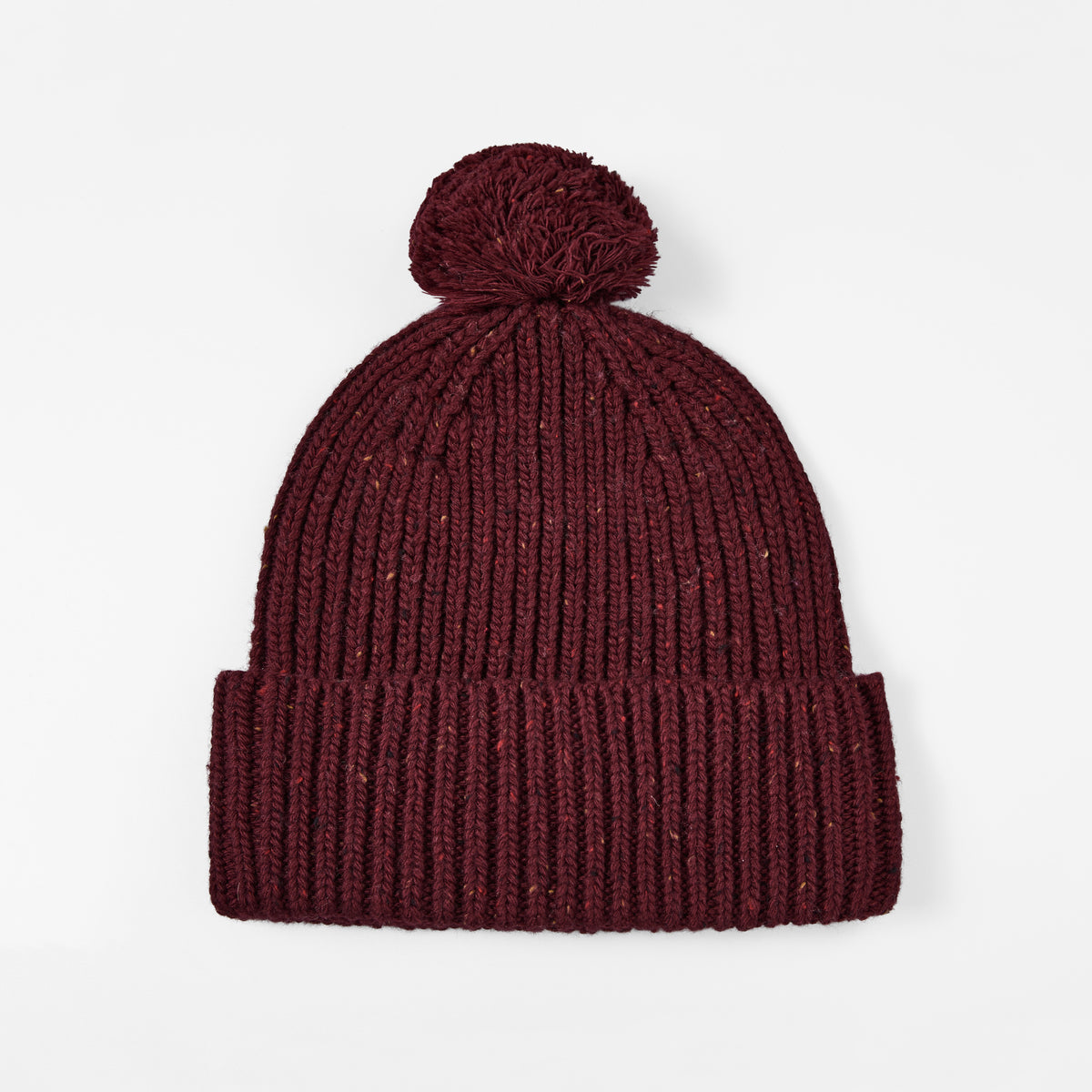 Blank Wool Flecked Pom Pom Beanie Wholesale - 1192     foremosthat