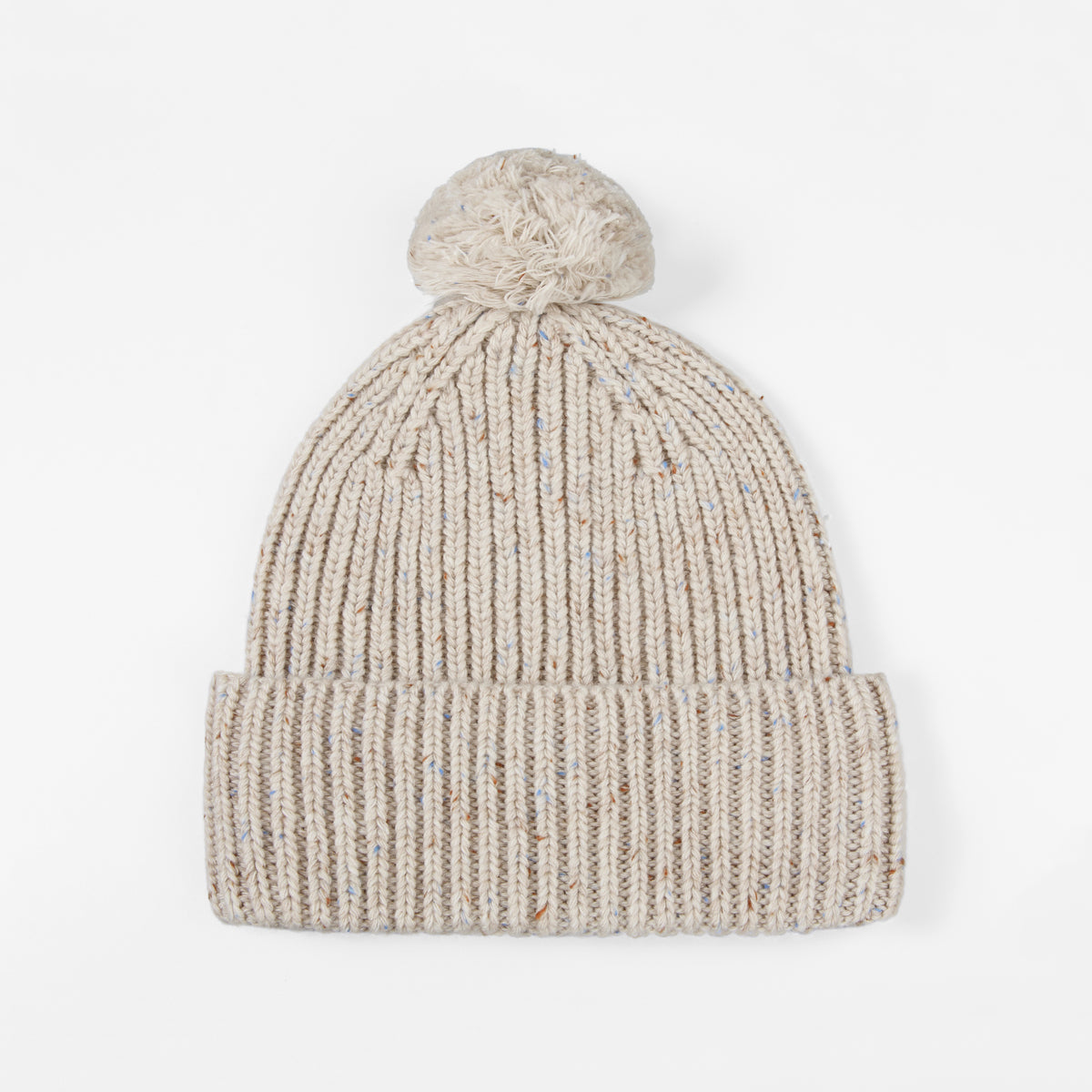 Blank Wool Flecked Pom Pom Beanie Wholesale - 1192     foremosthat