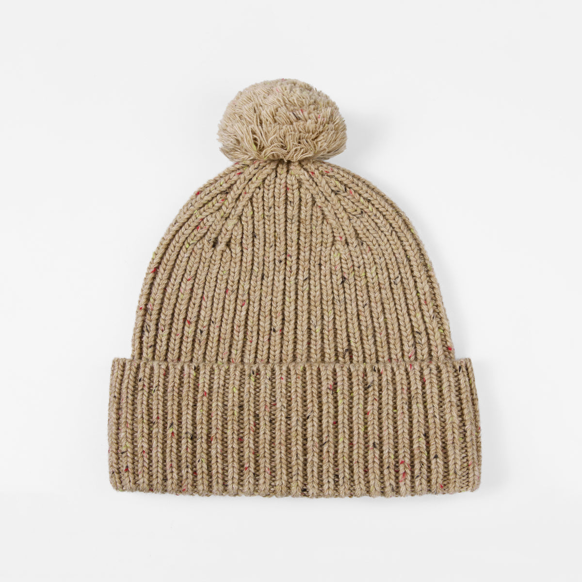 Blank Wool Flecked Pom Pom Beanie Wholesale - 1192     foremosthat