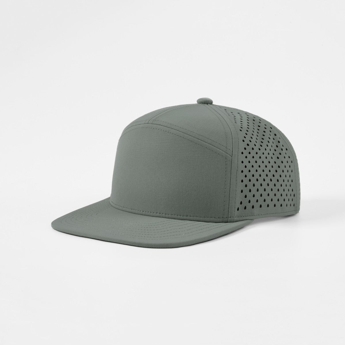 Blank Recycled 7 Panel Flat Bill Perforated Snapback Cap Wholesale - 6472     Foremost Hat-Wholesale & Custom Hats