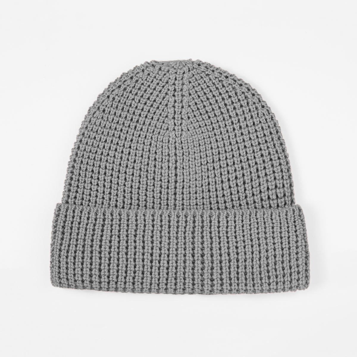 Blank Knit Cuffed Waffle Beanie - 1546     foremosthat