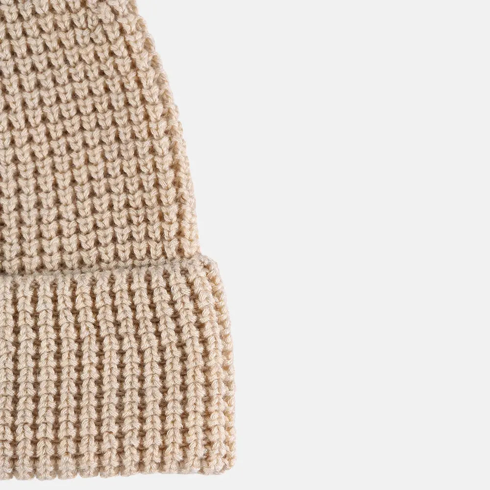 Blank Knit Cuffed Waffle Beanie - 1546   Foremost Hat