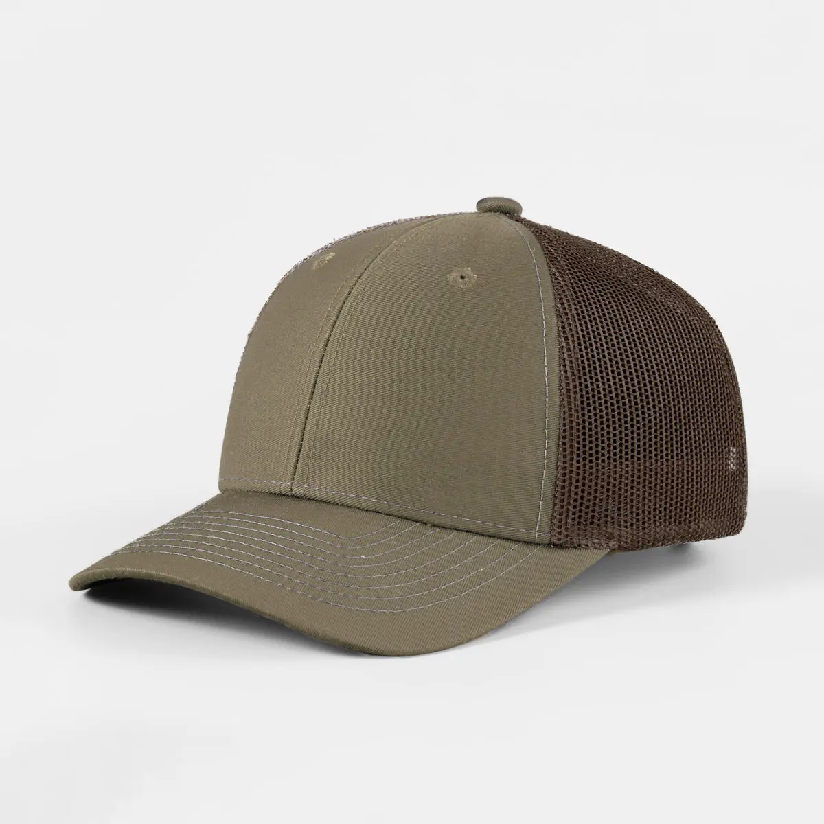 Blank 6 Panel Structured Mesh Trucker Hat Wholesale - 7018     Foremost Hat-Wholesale & Custom Hats